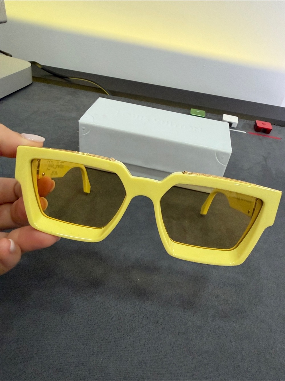 Louis Vuitton Bold Yellow Geometric Sunglasses
